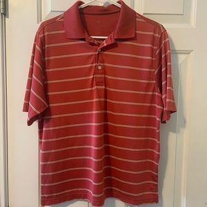 Palm Beach Men’s collared golf shirt, short sleeves. Burnt orange color. Sz S